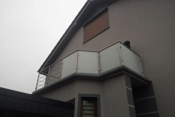 Balustrada ze stali nierdzewnej wypełnienie mieszane - rurka i szklane